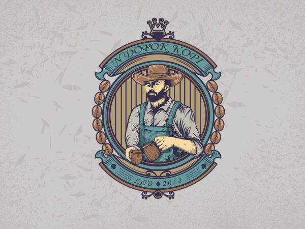 Vintage coffee shop t-shirt design