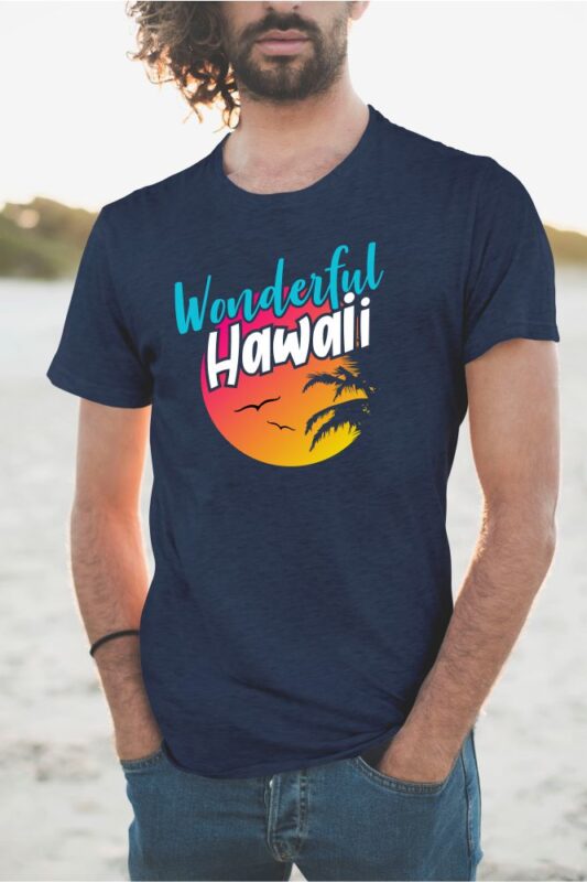 60 Surf Tropical Paradise T-shirt Design Vector Bundle. Surfing Beach, Outdoor and Travel Tee Shirt Pack. California, Los Angeles, Miami, Florida, Hawaii, Surf Rider Club.