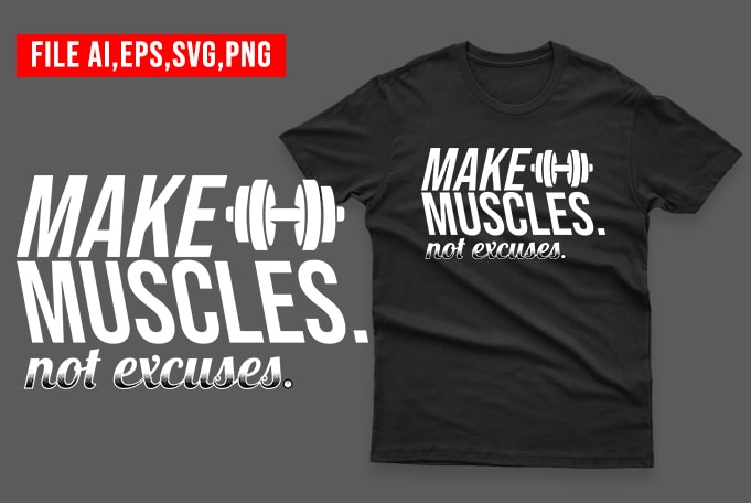 Fitness & gym bundle t shirt graphic design motivational quotes