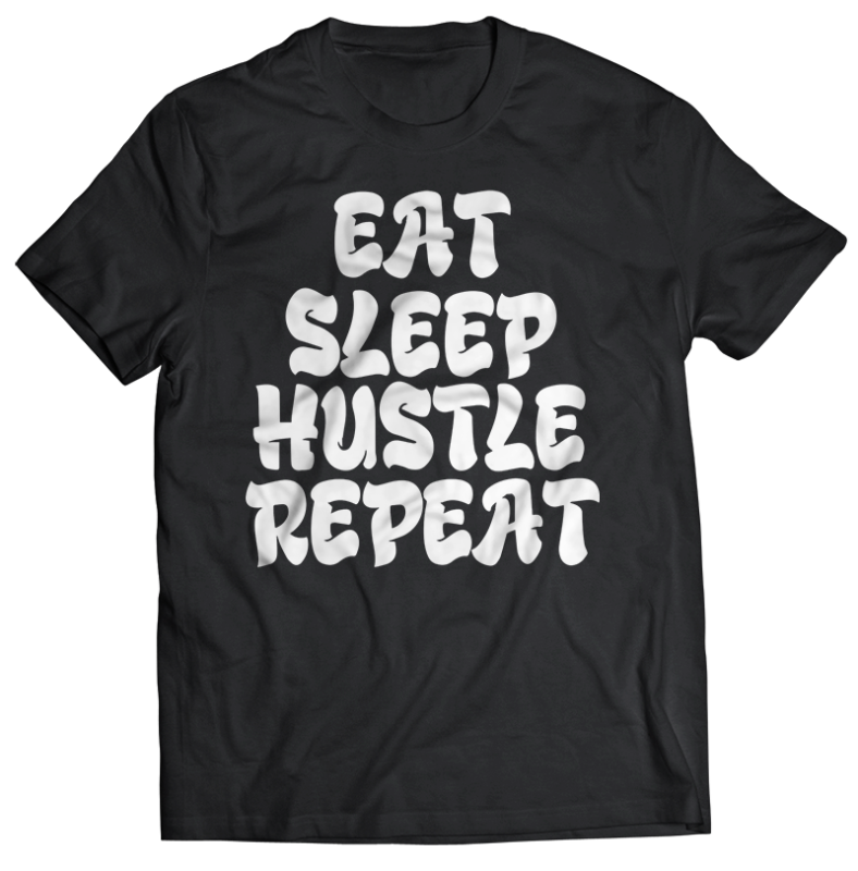 12 hustle bundle tshirt design completed with PSD File editable text