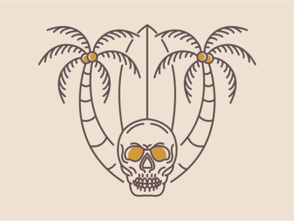Aloha summer skull 2 t shirt vector