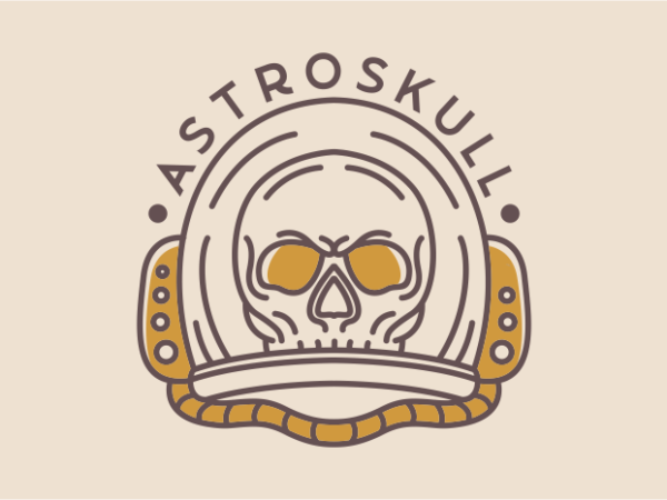 Astroskull t shirt vector