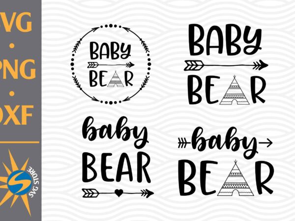 Baby bear svg, png, dxf digital files t shirt template