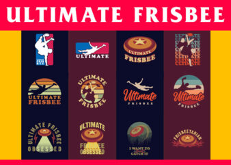 Bundle of 12 Ultimate Frisbee Designs