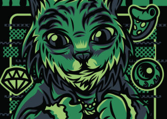 Wild Style Cat T-Shirt Design