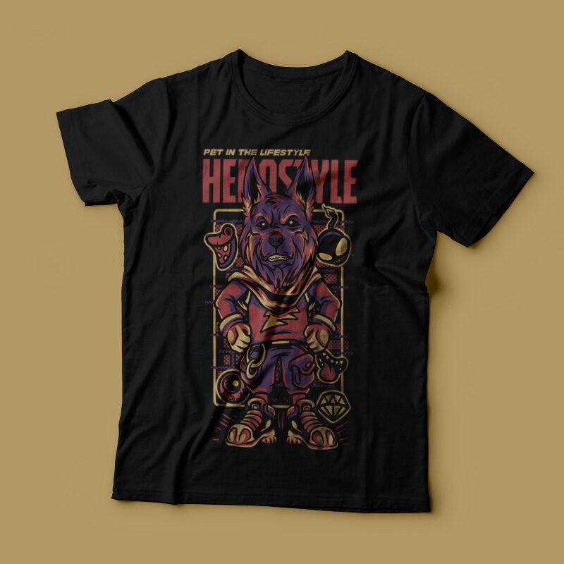 Hero Style T-Shirt Design