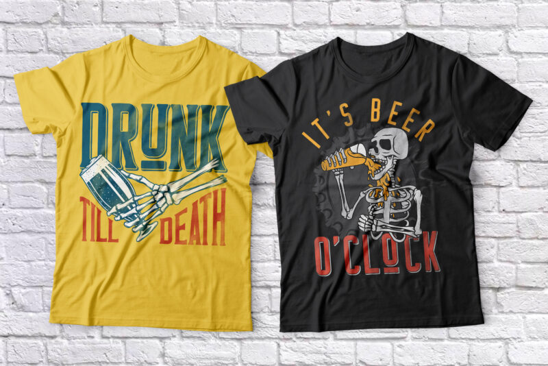 Beer Time 8 Editable T-shirt Designs
