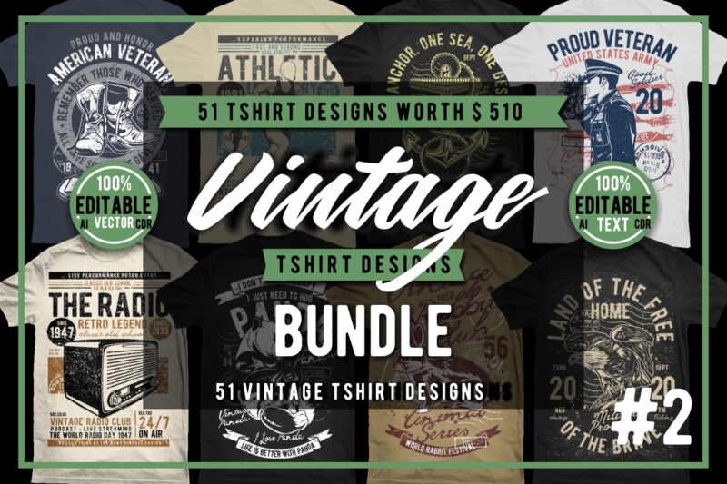 51 Vintage Tshirt Designs Bundle #3_2