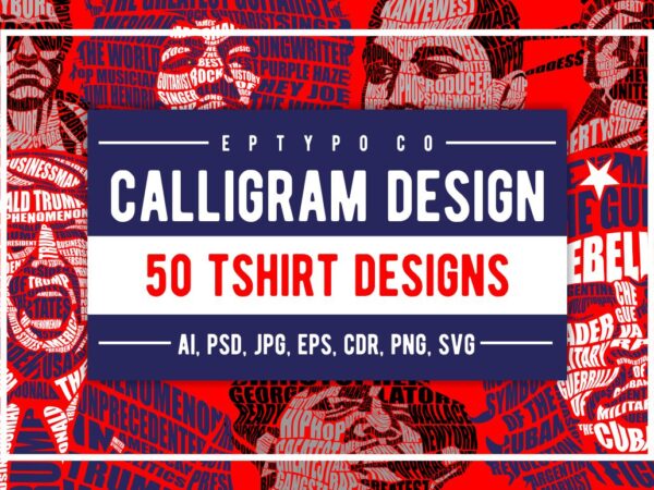 50 calligram tshirt design bundle #2