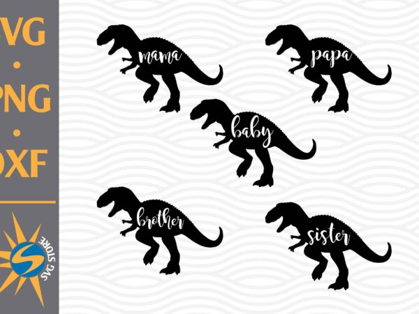 Family saurus svg, png, dxf digital files t shirt graphic design