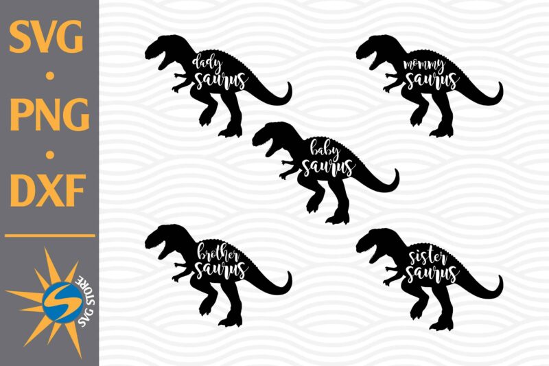 Family Saurus SVG, PNG, DXF Digital Files