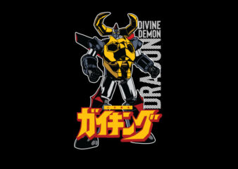 Divine Demon-Dragon t shirt vector illustration