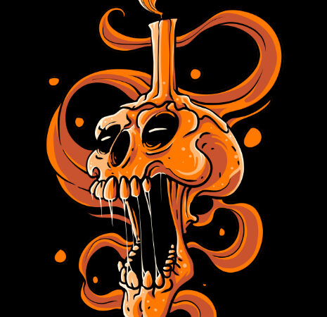 Halloween skull head graphic t shirt