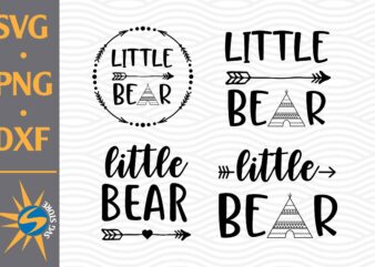 Little Bear SVG, PNG, DXF Digital Files