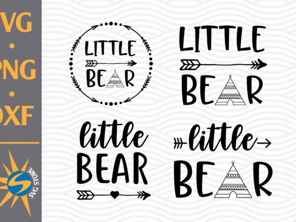 Little bear svg, png, dxf digital files t shirt vector graphic