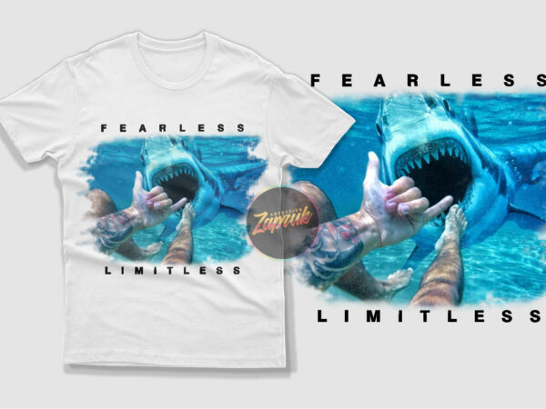 Become fearless to life become limitless quotes tshirt design for sale