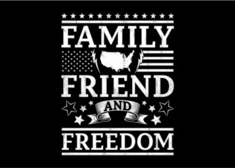 Family Friend And Freedom – Typography Design