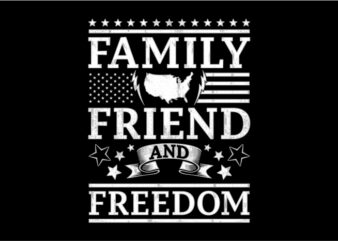 Family friend and freedom - typography design