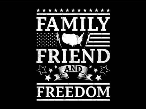 Family friend and freedom – typography design