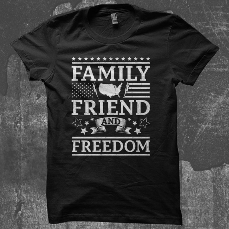 Family Friend And Freedom – Typography Design