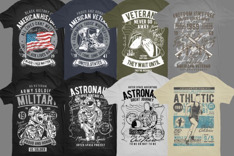 t-shirt vector 500 Tshirt Designs BUNDLE