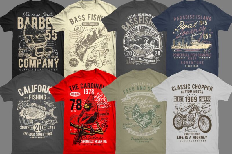 t-shirt vector 500 Tshirt Designs BUNDLE