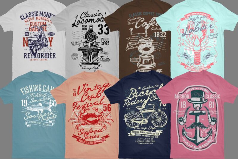 101 Vintage Tshirt Designs Bundle 3