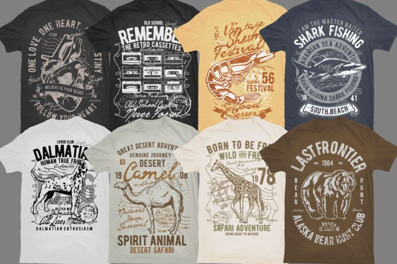 500 Tshirt Designs BUNDLE