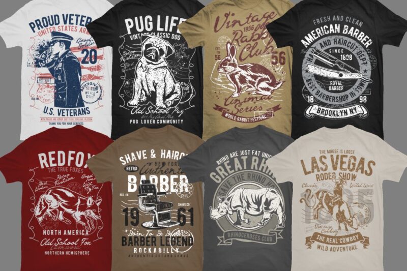 t-shirt vector 500 Tshirt Designs BUNDLE