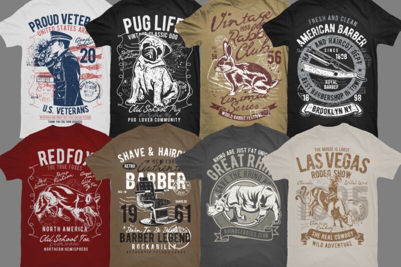 101 Vintage Tshirt Designs Bundle 3