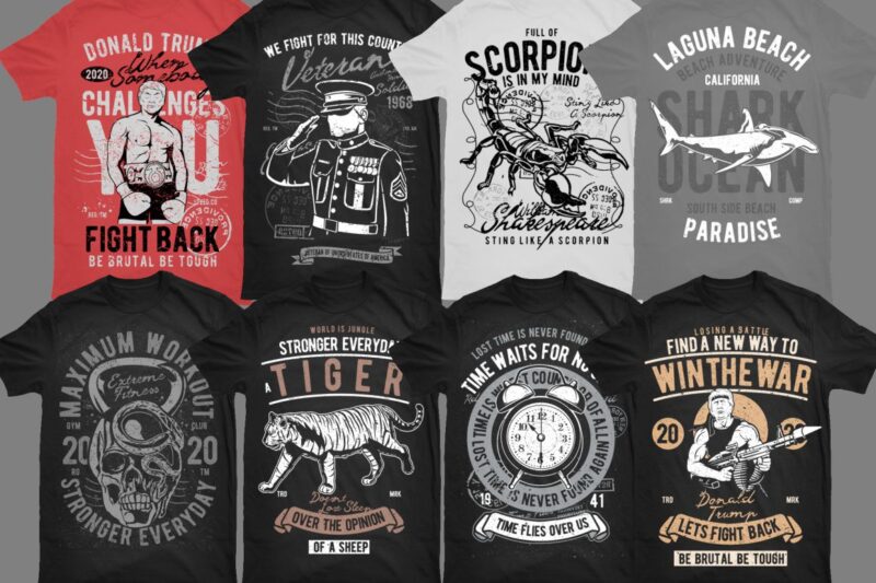 t-shirt vector 51 Vintage Tshirt Designs Bundle #3_2