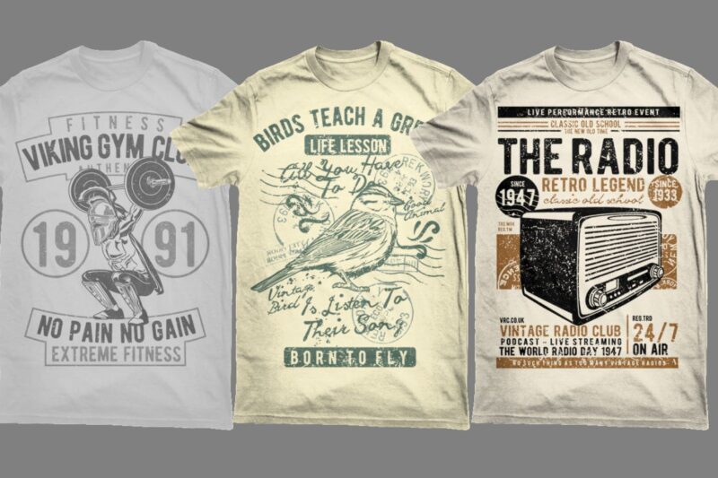 101 Vintage Tshirt Designs Bundle 3