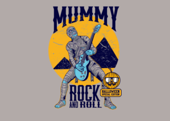 Mummy Rock and Roll t shirt designs for sale