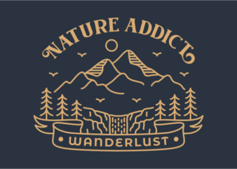 Nature Addict 2 T shirt vector artwork