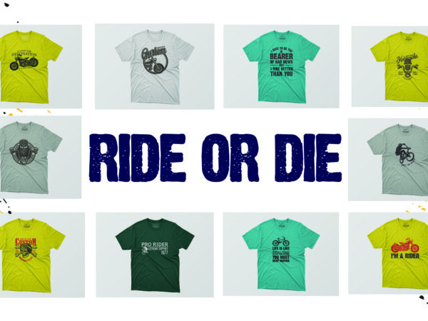 Pack of 10 motocyle tshirt design