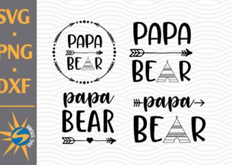 Papa Bear SVG, PNG, DXF Digital Files