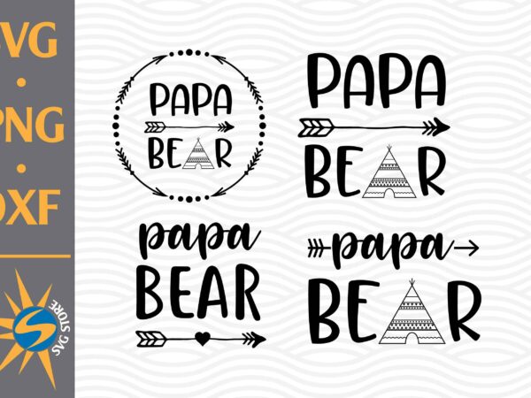 Papa bear svg, png, dxf digital files t shirt illustration Papa bear svg, png, dxf digital files t shirt illustration