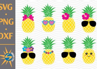 Pineapple, Cute Pineapple SVG, PNG, DXF Digital Files