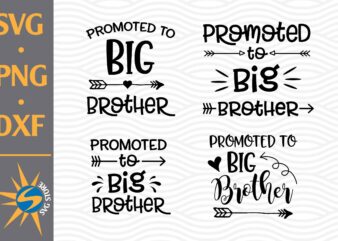 Promoted to Big Brother SVG, PNG, DXF Digital Files t shirt illustration