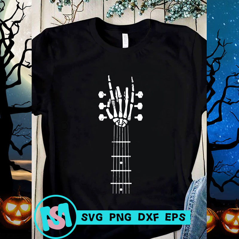 Skeleton Guitar SVG, Music SVG, Quote SVG