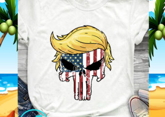 Punisher Trump 2020 SVG, American Flag SVG, Trump 2020 SVG, Quote SVG t shirt illustration