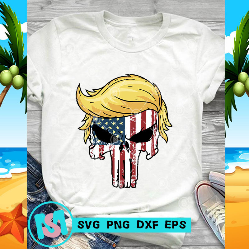 Punisher Trump 2020 SVG, American Flag SVG, Trump 2020 SVG, Quote SVG