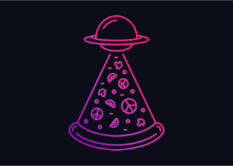 Ufo Pizza t shirt vector graphic