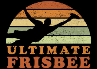 Ultimate Frisbee Vintage Sunset