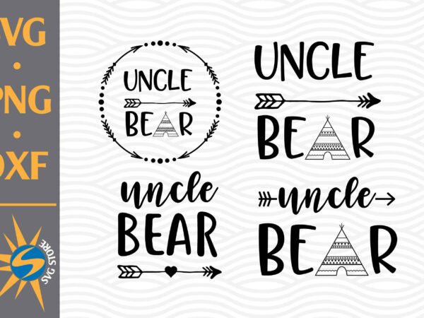 Uncle bear svg, png, dxf digital files t shirt vector graphic
