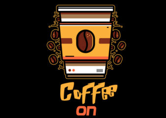coffee on t-shirt design for sale