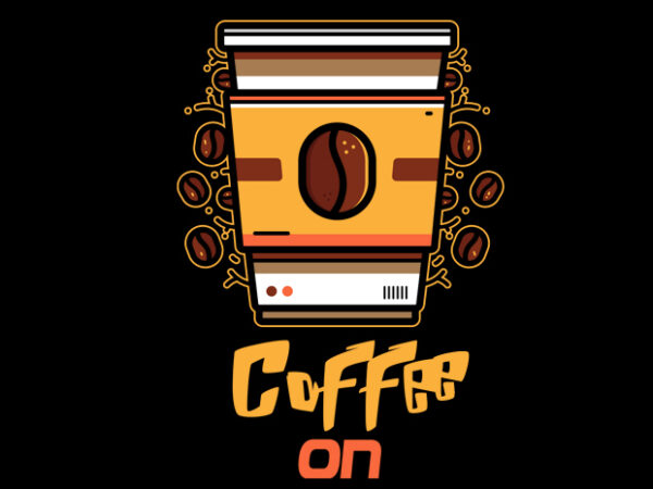Coffee on t-shirt design for sale