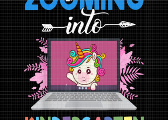 Unicorn Back To School 2020 Girls Zooming Into Kindergarten, Zooming Into Kindergarten PNG, Zooming Into Kindergarten, Zooming Into Kindergarten UNICORN, Unicorn png, Unicorn design