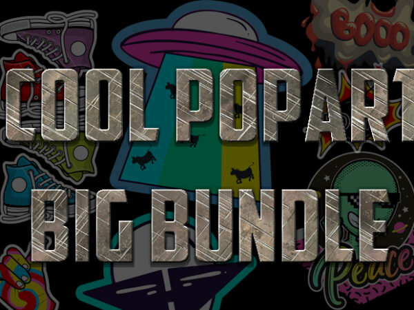 Big cool cartoon pop culture tshirt designs bundle