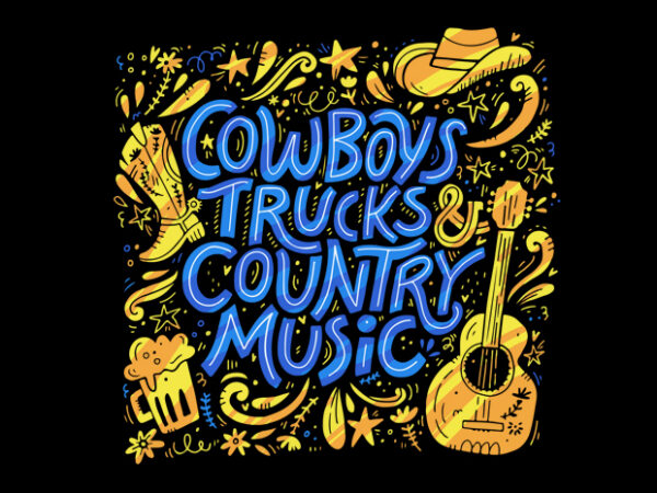 Country music t shirt vector file